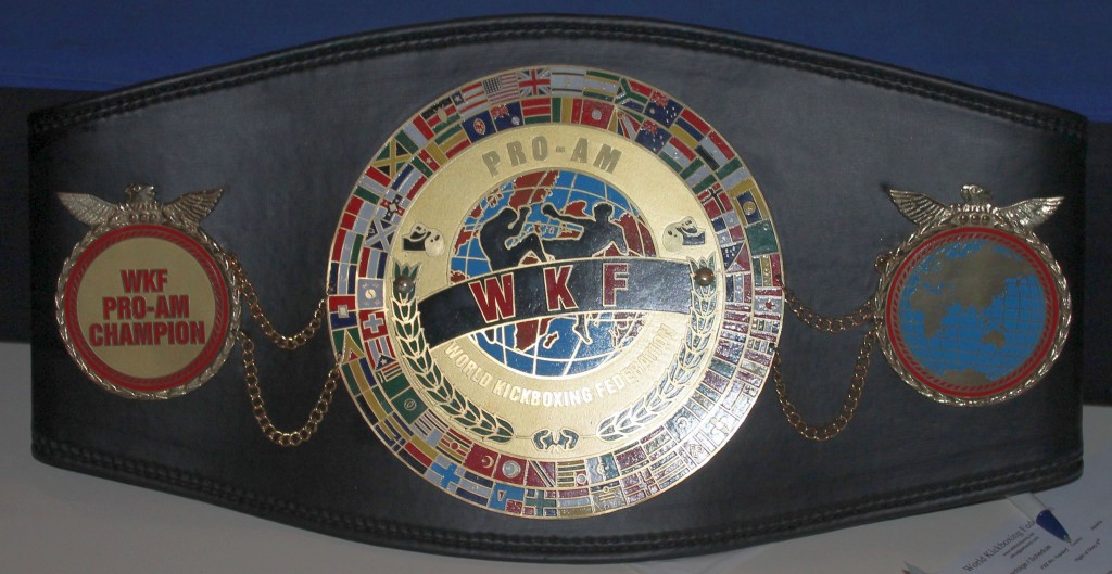 WKF PRO AM title belt